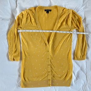 BR Yellow Polka Dot Cardigan